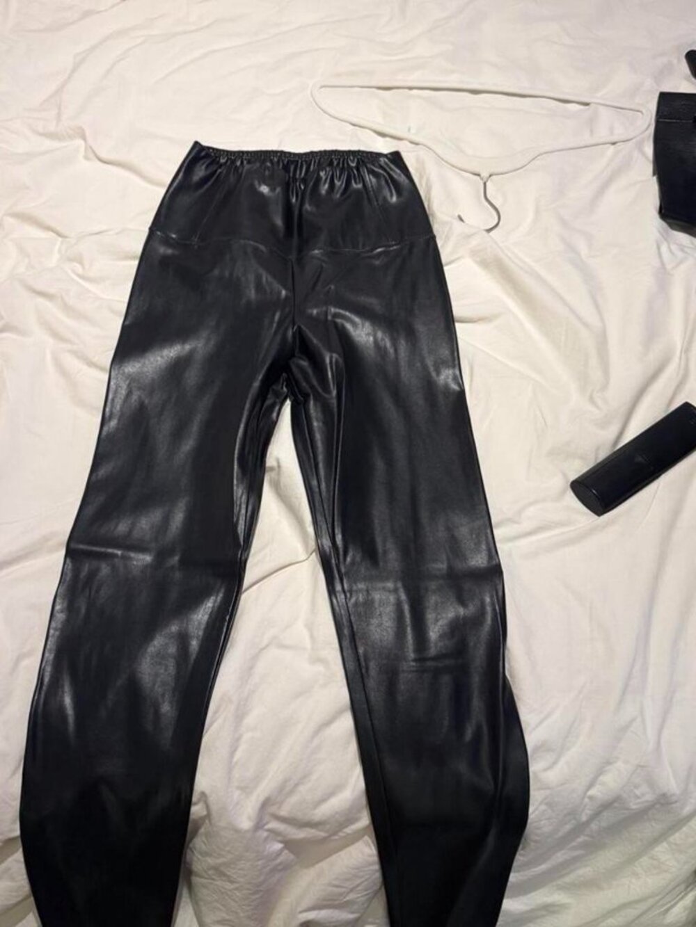 Aritzia Black Leather Pants Size S